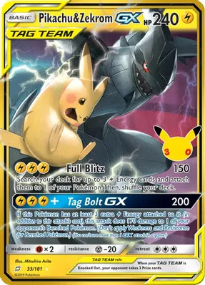 Pikachu & Zekrom GX from ME: 30th Celebration Classic Collection
