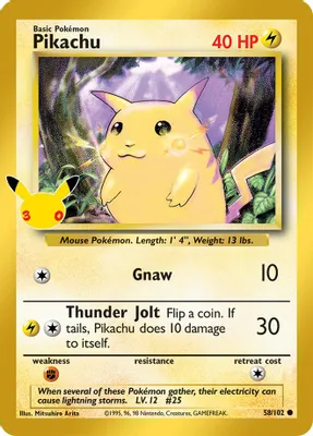 Pikachu from ME: 30th Celebration Classic Collection