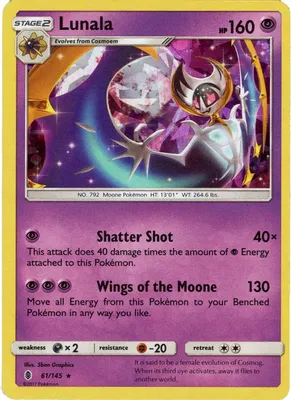Lunala - 61/145 (Cracked Ice Holo) from Deck Exclusives