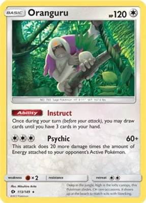 Oranguru - 113/149 (SM Base Set) from Deck Exclusives