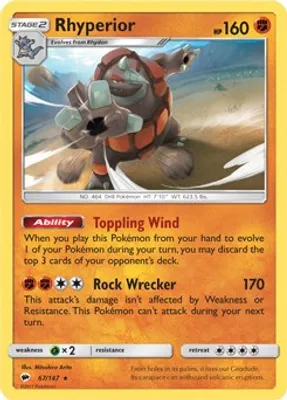 Rhyperior - 67/147 (SM Burning Shadows) from Deck Exclusives