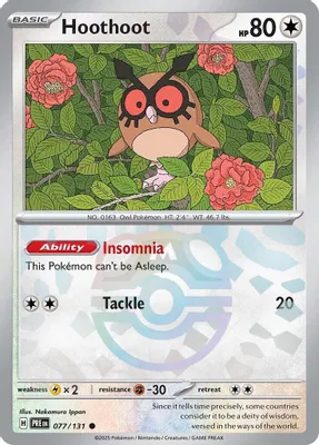Hoothoot (Master Ball Pattern) from SV: Prismatic Evolutions