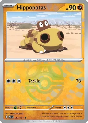 Hippopotas (Master Ball Pattern) from SV: Prismatic Evolutions