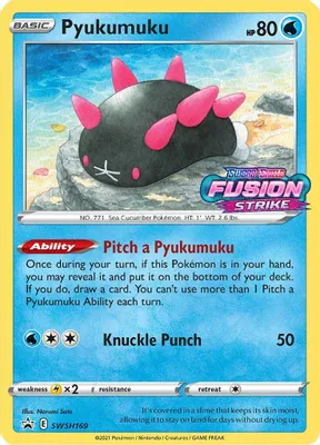 Pyukumuku - SWSH169 (Prerelease) from SWSH: Sword & Shield Promo Cards