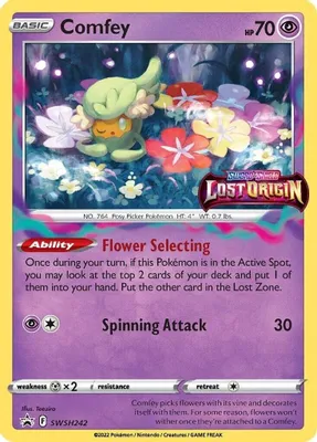 Comfey - SWSH242 (Prerelease) from SWSH: Sword & Shield Promo Cards