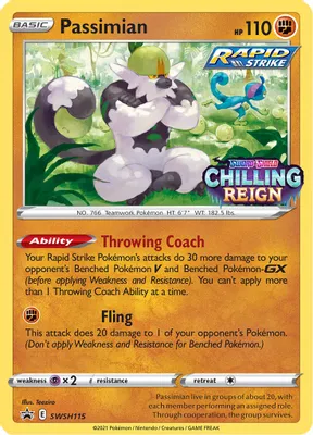 Passimian - SWSH115 (Prerelease) from SWSH: Sword & Shield Promo Cards