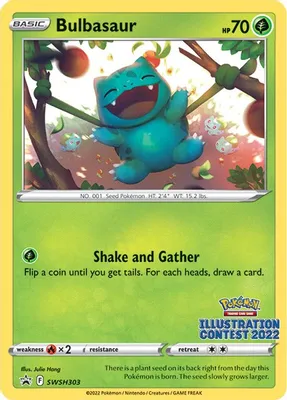 Bulbasaur (Illustration Contest 2022) from SWSH: Sword & Shield Promo Cards