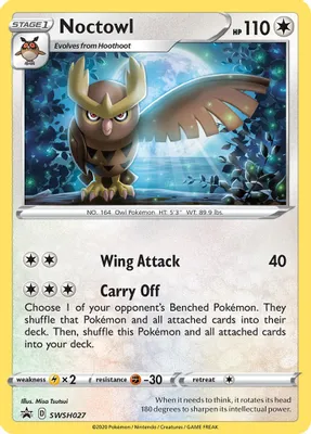 Noctowl - SWSH027 from SWSH: Sword & Shield Promo Cards