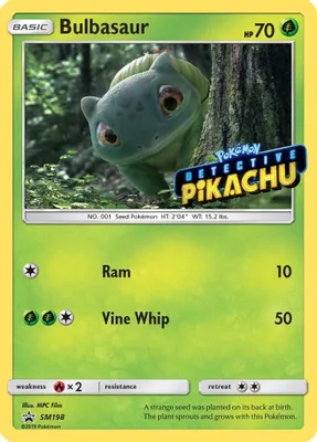 Bulbasaur - SM198 (Detective Pikachu Stamped) from SM Promos