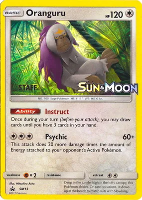 Oranguru - SM13 (Prerelease) [Staff] from SM Promos