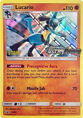 Lucario - SM95 (Prerelease) [Staff] from SM Promos