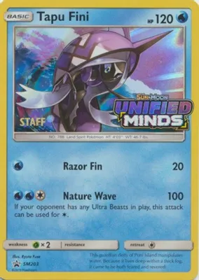 Tapu Fini - SM203 (Prerelease) [Staff] from SM Promos