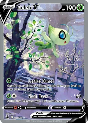 Celebi V (Alternate Full Art) from SWSH08: Fusion Strike