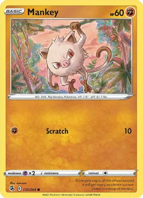 Mankey from SWSH08: Fusion Strike