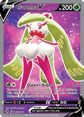 Tsareena V (Full Art) from SWSH08: Fusion Strike