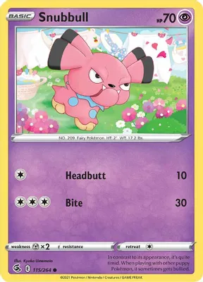 Snubbull from SWSH08: Fusion Strike