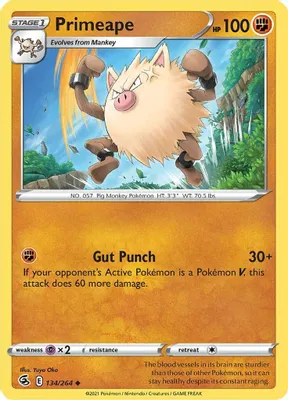 Primeape from SWSH08: Fusion Strike