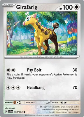 Girafarig from SV02: Paldea Evolved