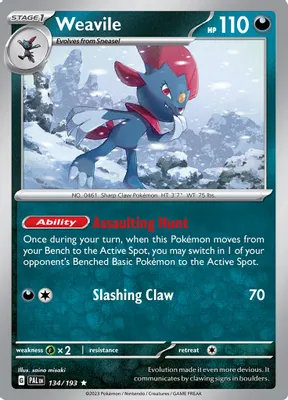 Weavile from SV02: Paldea Evolved
