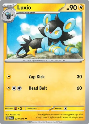 Luxio from SV02: Paldea Evolved