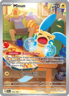Minun - 194/182 from SV04: Paradox Rift