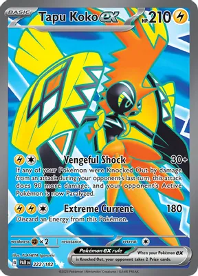 Tapu Koko ex - 222/182 from SV04: Paradox Rift