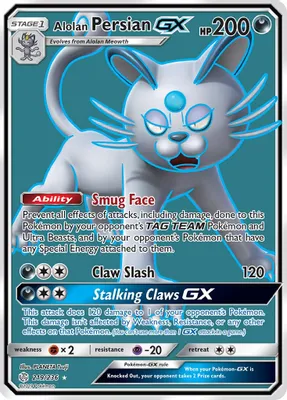 Alolan Persian GX (Full Art) from SM - Cosmic Eclipse