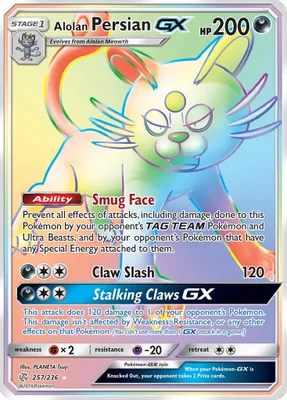 Alolan Persian GX (Secret) from SM - Cosmic Eclipse