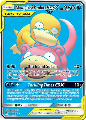 Slowpoke & Psyduck GX (Full Art) from SM - Unified Minds