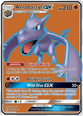 Aerodactyl GX (Full Art) from SM - Unified Minds