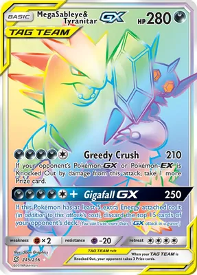 Mega Sableye & Tyranitar GX (Secret) from SM - Unified Minds