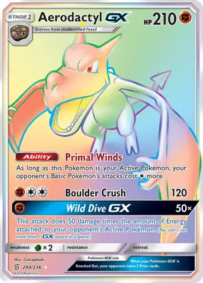 Aerodactyl GX (Secret) from SM - Unified Minds