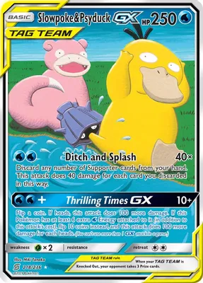 Slowpoke & Psyduck GX (Alternate Full Art) from SM - Unified Minds