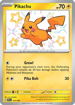 Pikachu - 131/091 from SV: Paldean Fates