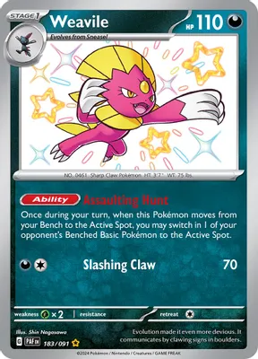 Weavile from SV: Paldean Fates