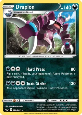 Drapion from SWSH01: Sword & Shield Base Set