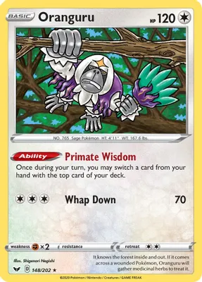 Oranguru from SWSH01: Sword & Shield Base Set