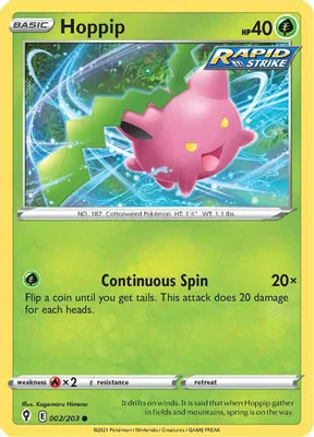 Hoppip from SWSH07: Evolving Skies