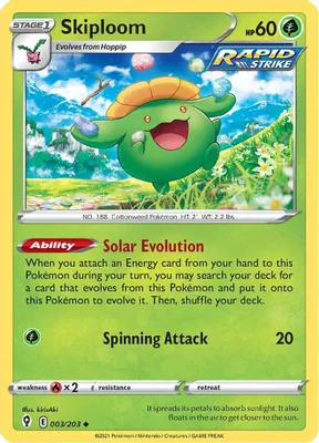 Skiploom from SWSH07: Evolving Skies