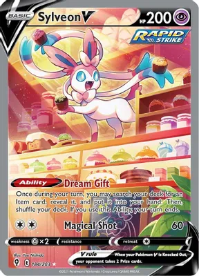 Sylveon V (Alternate Full Art) from SWSH07: Evolving Skies