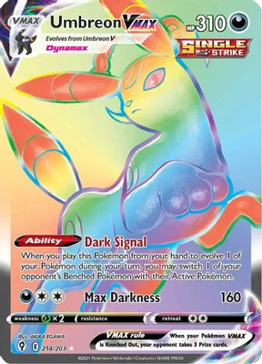 Umbreon VMAX (Secret) from SWSH07: Evolving Skies