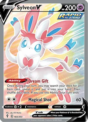 Sylveon V (Full Art) from SWSH07: Evolving Skies