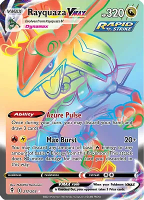 Rayquaza VMAX (Secret) from SWSH07: Evolving Skies