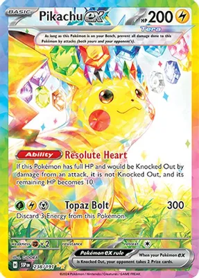 Pikachu ex - 238/191 from SV08: Surging Sparks