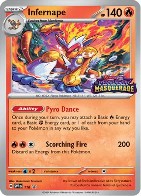 Infernape - 116 from SV: Scarlet & Violet Promo Cards