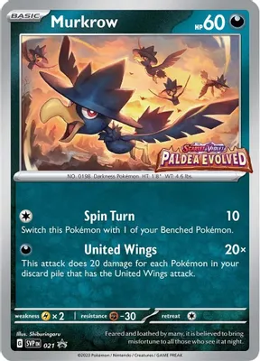 Murkrow - 021 (Prerelease) from SV: Scarlet & Violet Promo Cards