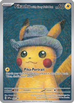 Pikachu with Grey Felt Hat from SV: Scarlet & Violet Promo Cards