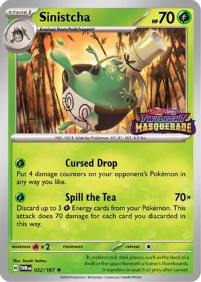 Sinistcha - 022/167 (Prerelease) from SV: Scarlet & Violet Promo Cards