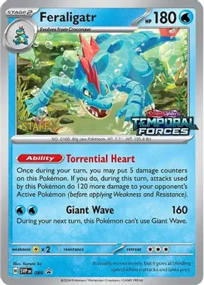 Feraligatr - 089 (Prerelease) [Staff] from SV: Scarlet & Violet Promo Cards