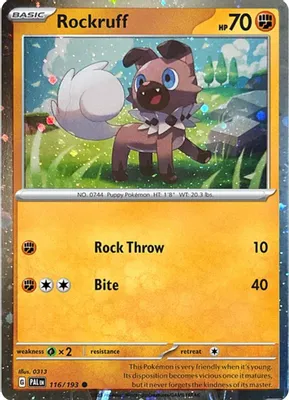 Rockruff - 116/193 (Cosmos Holo) from Blister Exclusives